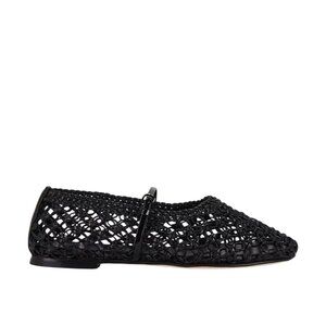 Dear Frances Balla Weave Flats in Black 36 With Box Womens Leather Shoes